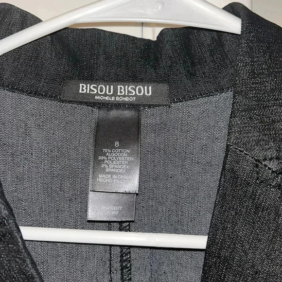 Y2K Bisou Bisou dark jean blazer size 8 - Picture 3 of 8